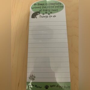 Magnetic pitter pat kitty notepad